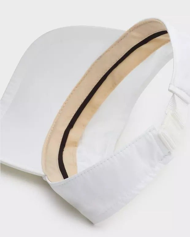 Rag & Bone Women's Addison Visor Polyester Hat Antique White (MSRP $85)