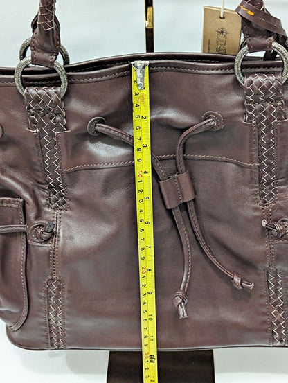 OLD TREND Women's Brown Genuine Leather Brassia Tote Bag (MSRP $359)