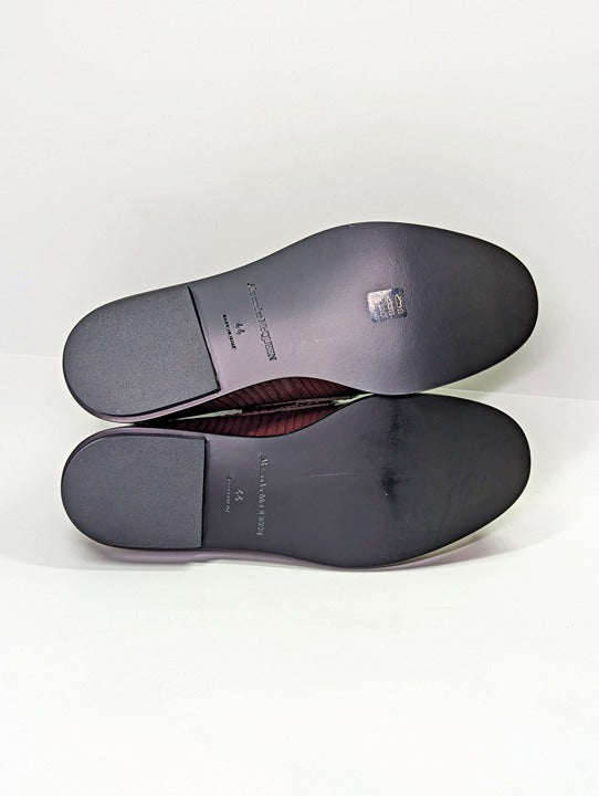 Alexander McQueen Men's Croc Embossed Apron Toe Loafers Size 44 (MSRP $990)