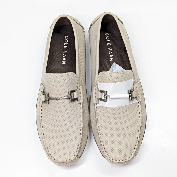 Cole Haan Men's Wyatt Sesame Nubuck Leather Bit Driver Size 8.5 (MSRP $180)