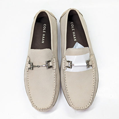 Cole Haan Men's Wyatt Sesame Nubuck Leather Bit Driver Size 8.5 (MSRP $180)