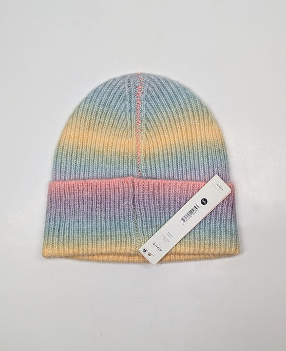 Aqua Women's Space Dye Rib Knit Cuff Beanie Hat (MSRP $58)