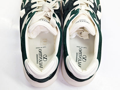 NWOB Valentino Garavani Men's Green Suede One Stud Trainers Size 46 (MSRP $980)