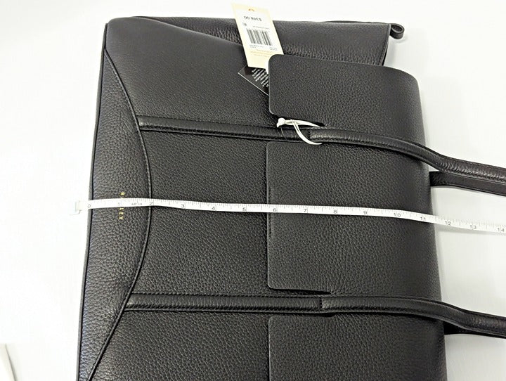 Radley London Chancery Large Black Leather Flapover Shoulder Bag (MSRP $348)