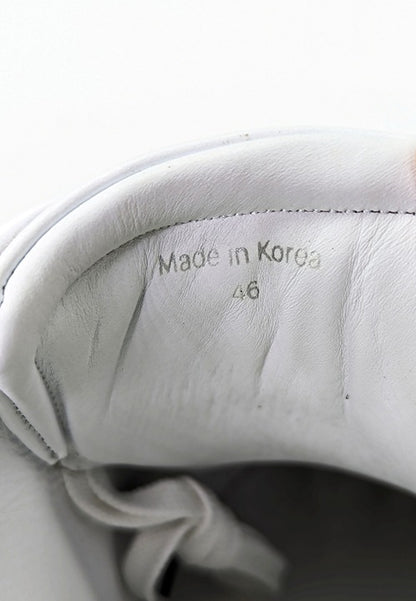 MCM Men's Terrain Derby Visetos Logo White Leather Sneaker Size 46 (MSRP $450)