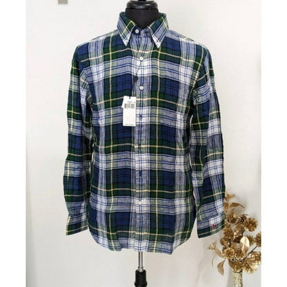 Polo Ralph Lauren Men's Plaid Shirt Blue Size L (MSRP $148)