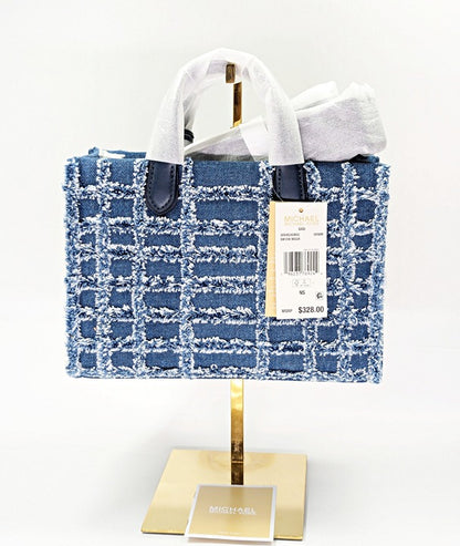 Michael Kors Gigi Small East West Messenger in Blue Denim (MSRP $328)