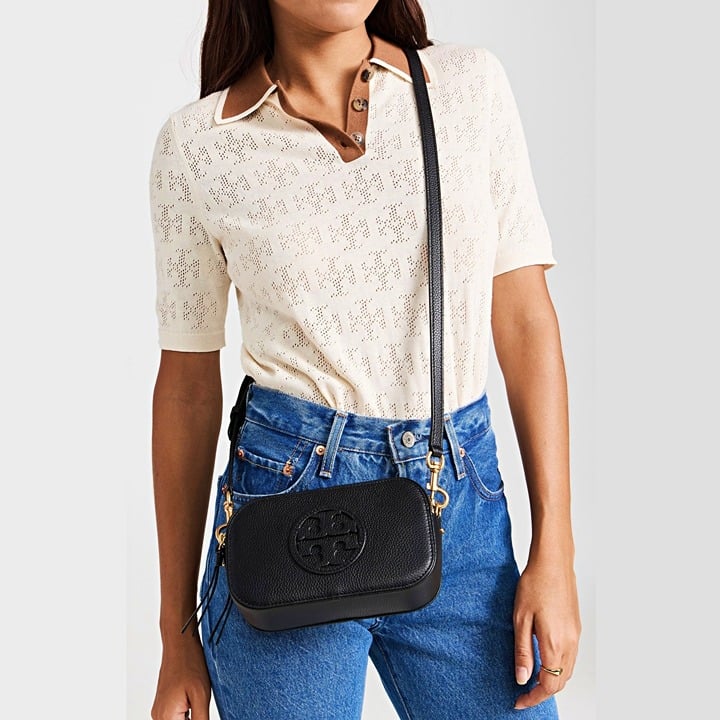 Tory Burch Women's Miller Mini Crossbody Bag in Black (MSRP $298)