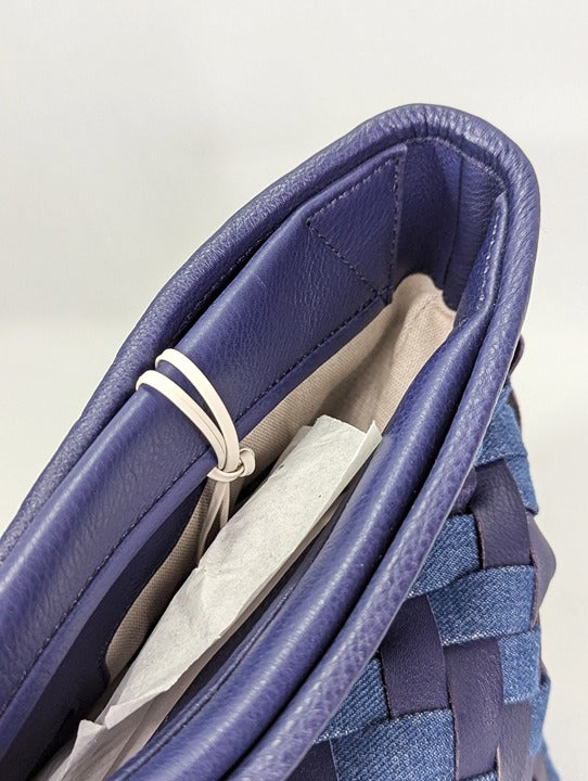 Radley London Devonshire Row Denim Large Open Top Satchel Bag (MSRP $388)