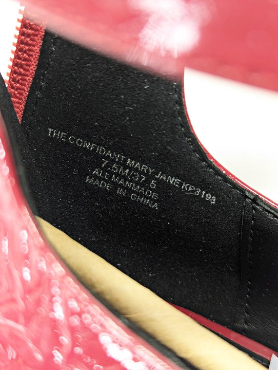 Katy Perry Confidant Mary Jane Women's Flats in Crimson Red Size 7.5 (MSRP $98)