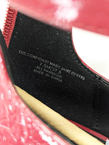 Katy Perry Confidant Mary Jane Women's Flats in Crimson Red Size 7.5 (MSRP $98)