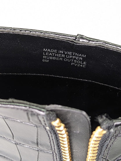 Michael Kors Women's Cosmo Croc-Embossed Booties Kitten Heel Size 6 (MSRP $175)