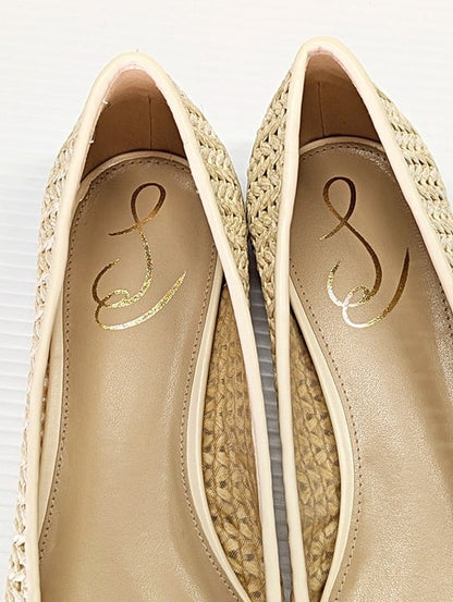 Sam Edelman Women's Wanda Pointed Toe Flats Ivory Raffia Size 8.5 M (MSRP $130)