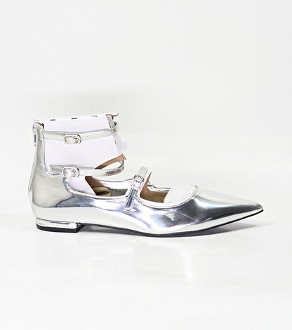 I.N.C. International Concepts Valan Silver Triple Straps Flats Size 8 MSRP $80