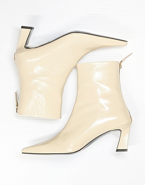 Reike Nen Women's Slim Lined Ankle Boots Cream Leather Size 36 EU (MSRP $460)