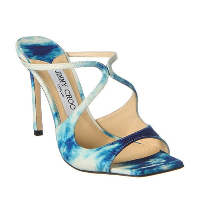 Jimmy Choo Women's Anise 95 High Heel Sandals in Denim Size 37 EU (MSRP $825)