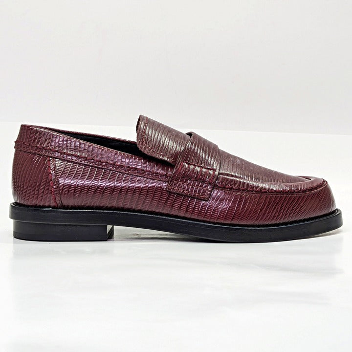 Alexander McQueen Men's Croc Embossed Apron Toe Loafers Size 43 (MSRP $990)