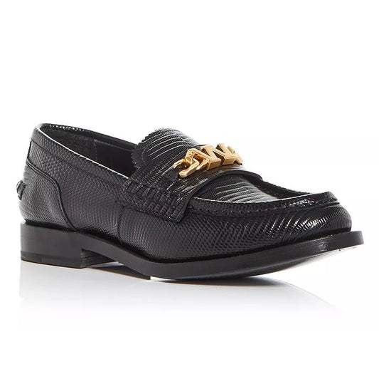 Alexander Wang Women's Carter Black Embossed Loafers Size 38.5 (MSRP $595)