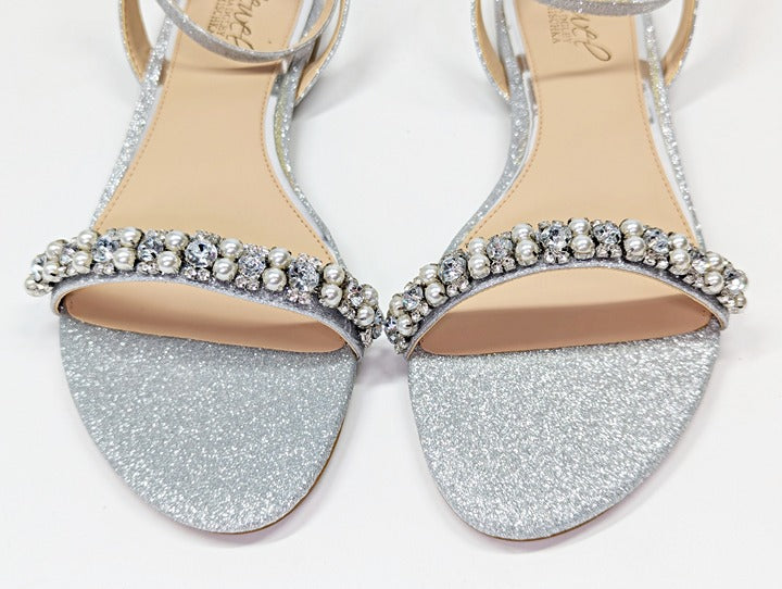 Jewel Badgley Mischka Women's Daria Rhinestone Embellished Sandals Size 6.5