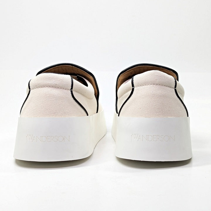 JW Anderson Men's Slip-Ons Natural Canvas Sneakers Size 44 (MSRP $595)