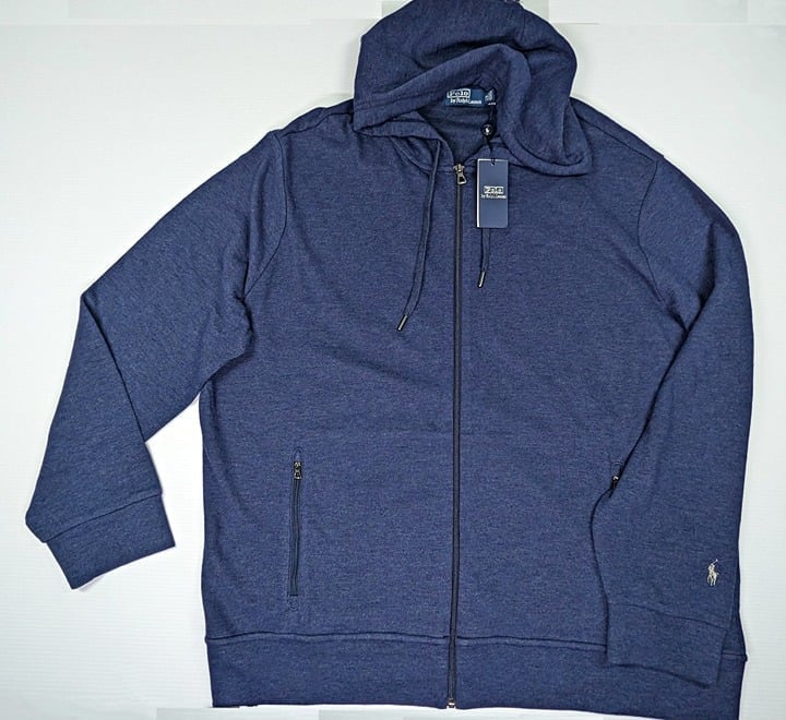 Polo Ralph Lauren Men's Double Knit Tech Zip-Up Hoodie Navy Size XXL (MSRP $228)