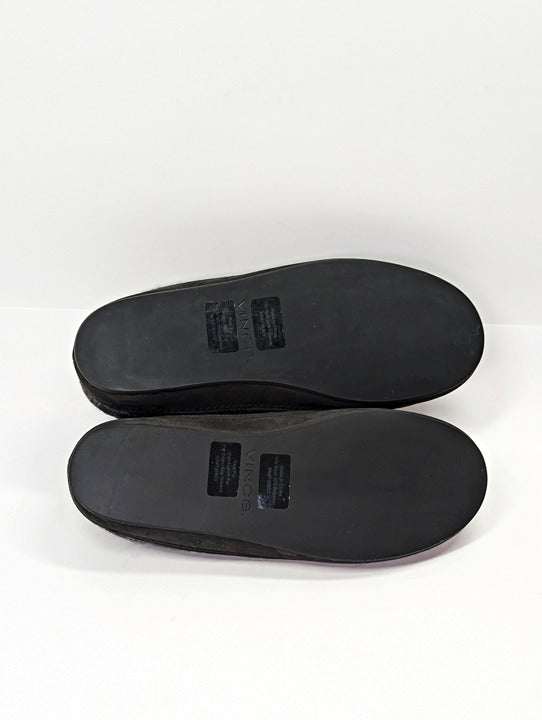 Vince Men's Howell Charcoal Gray Shearling-Lined Slippers Size 9 (MSRP $150)