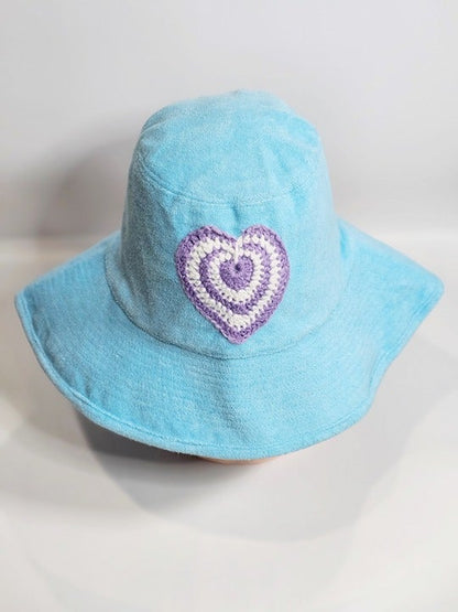 Kerri Rosenthal Women's Terry Sunny Daze Hat in Surf Blue (MSRP $158)