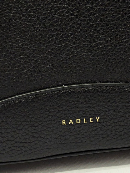 Radley London Chancery Large Black Leather Flapover Shoulder Bag (MSRP $348)