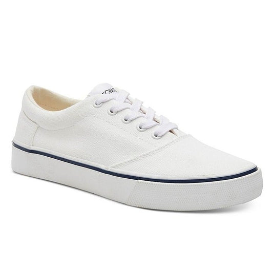 Toms Women's Alpargata Fenix White Canvas Lace-Up Sneakers Size 8 (MSRP $55)