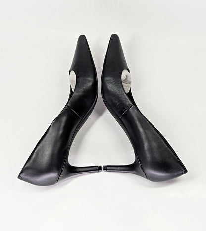 On 34th Women's Jeules Black Leather Pointed-Toe Pumps Size 11 (MSRP $80)