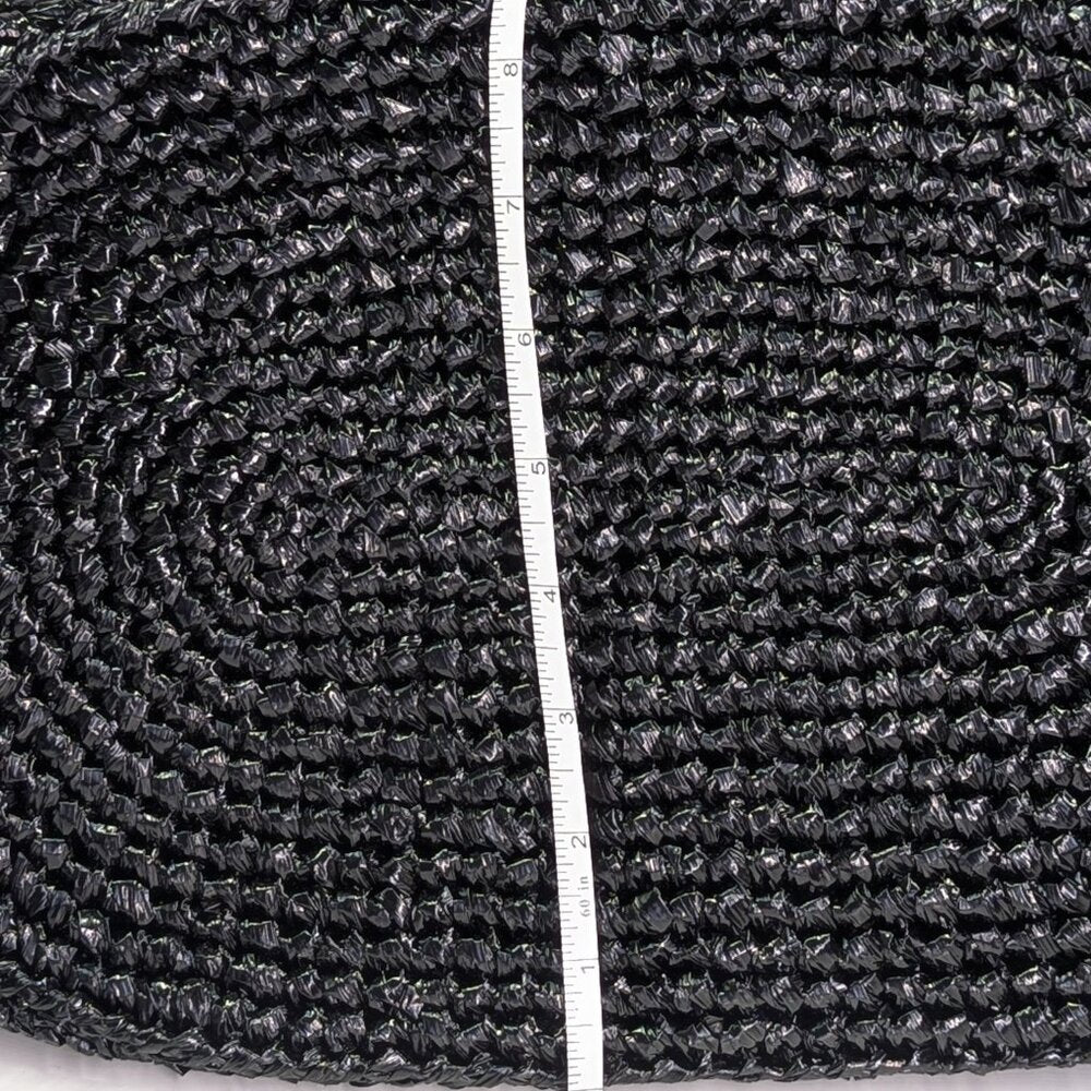 Balenciaga Women's Large Le Cagole Panier Black Raffia Tote Bag (MSRP $1,750)