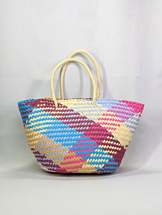 Aqua Jada Women's Woven Large Tote Multicolor (MSRP $148)