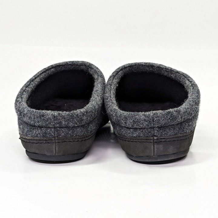 Vince Men's Howell Charcoal Gray Shearling-Lined Slippers Size 9 (MSRP $150)