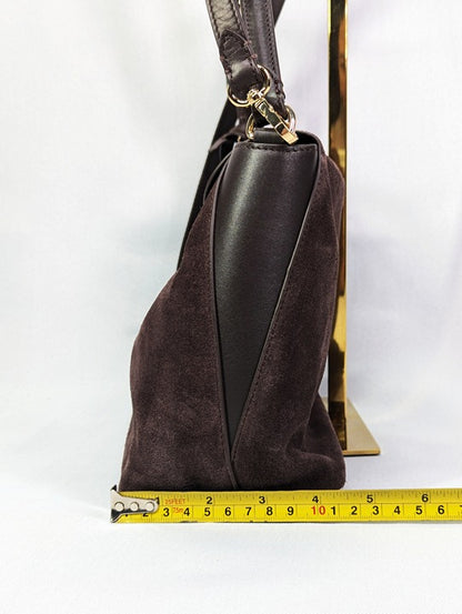 Radley London City Road Women's Flapover Grab Bag Dark Oak Suede (MSRP $288)