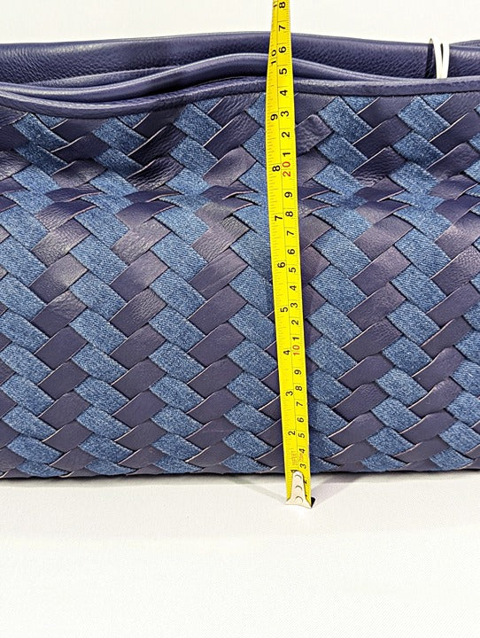 Radley London Devonshire Row Denim Large Open Top Satchel Bag (MSRP $388)