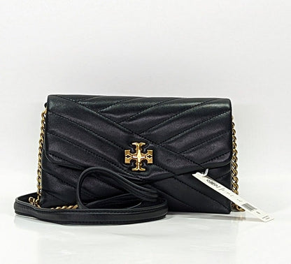 Tory Burch Kira Chevron Quilted Leather Crossbody Chain Wallet (MSRP $348)