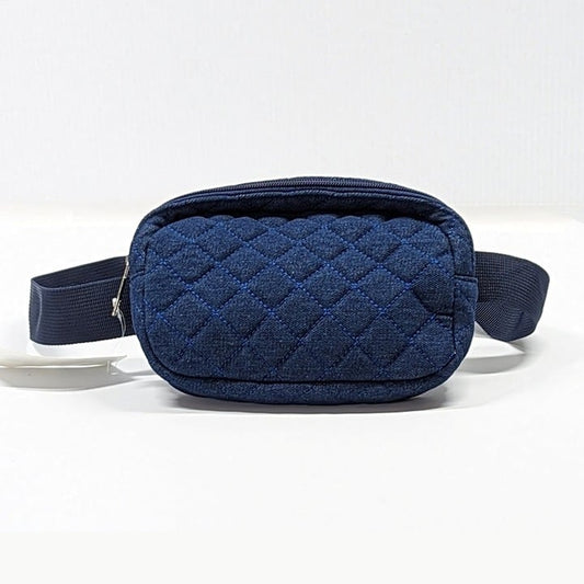 Jenni Women's Quilted Adjustable Fanny Pack Navy Size S/M (MSRP $50)