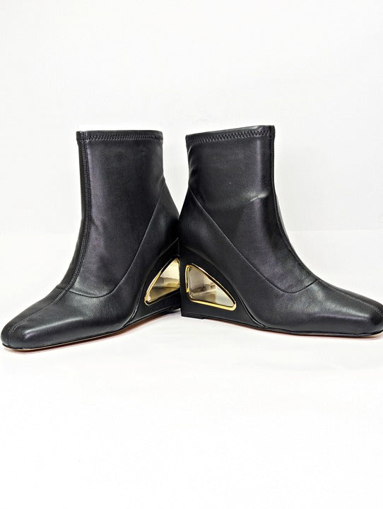 Katy Perry Women's The Hollow Wedge Booties in Black Size 10 (MSRP $149)