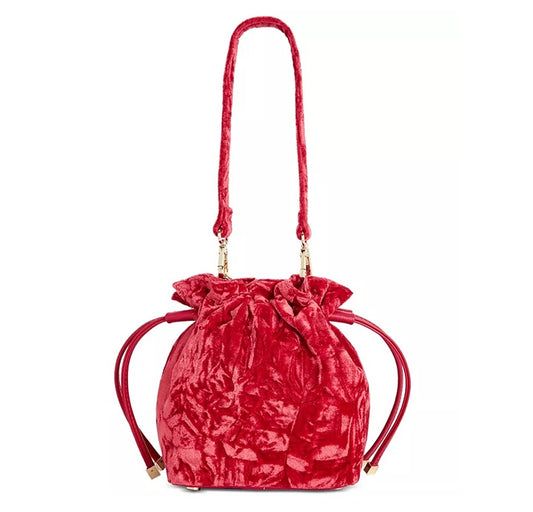 I.N.C. International Concepts Meliss Small Red Velvet Bucket Bag (MSRP $80)
