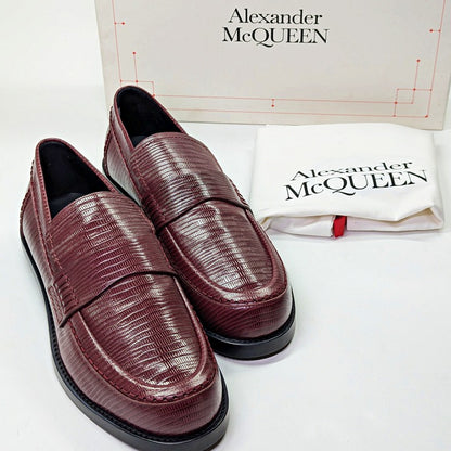 Alexander McQueen Men's Croc Embossed Apron Toe Loafers Size 43.5 (MSRP $990)