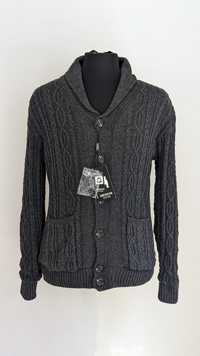 American Stitch Men's Shawl Collar Knit Button Cardigan Size S (MSRP $72)