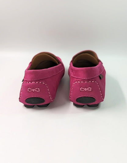 G.H. BASS Women's Dylan Driver Moc Loafers Magenta Suede Size 7.5 (MSRP $165)