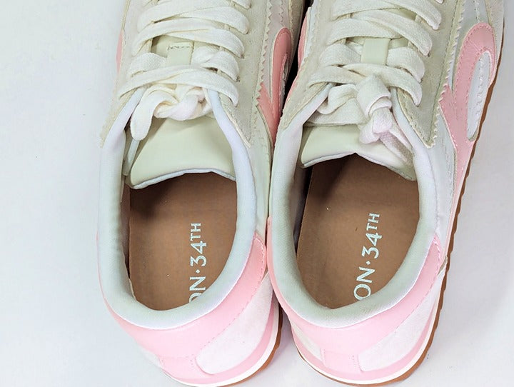 On 34th Women's Madisonn Colorblock Sneakers Tan/Pink/Bone Size 5 (MSRP $80)