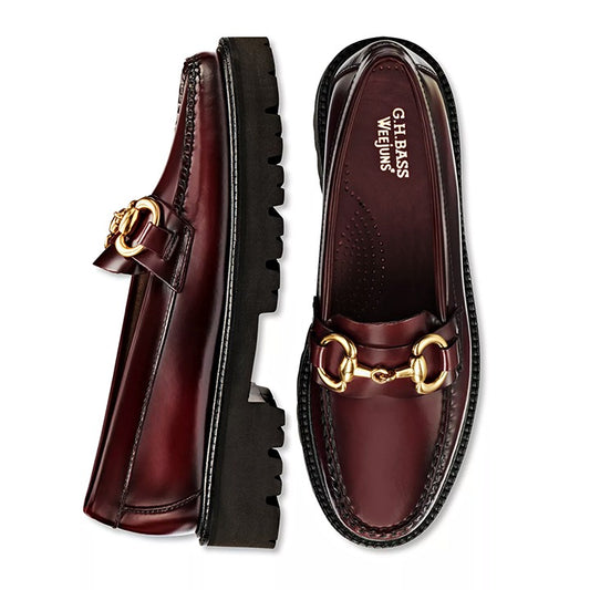 G.H. BASS Women's Lianna Wine Super Bit Platform Loafers Size 6.5 (MSRP $195)