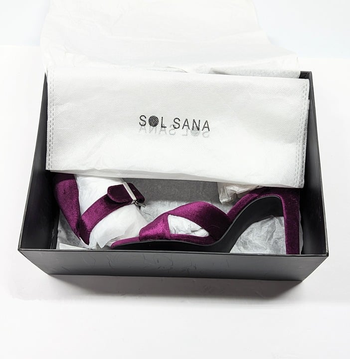 Sol Sana Women's Tallulah Berry Vevet High-Heel Sandals Size 36 EU (MSRP $155)