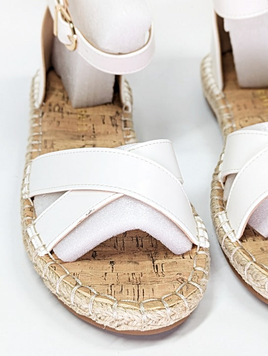 Journee Collection Women's Lyddia Espadrille Flat Sandals Size 7.5 M (MSRP $79)