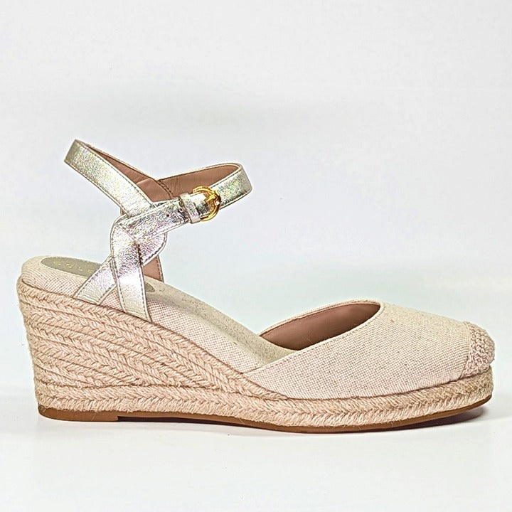 Cole Haan Cloudfeel Women's Espadrille Wedge Heels Linen Size 10 (MSRP $160)
