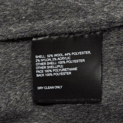 Tahari Women's Faux-Leather-Trim Removable Belted Wrap Coat Size L (MSRP $380)