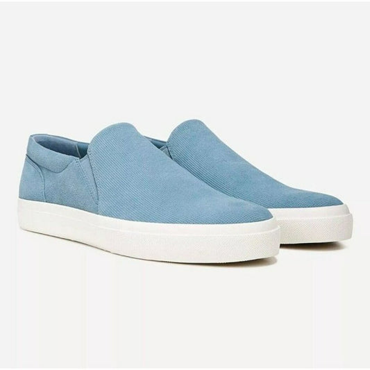 Vince Fletcher Men's Slip On Sneakers Highwater Blue Suede Size 11 MSRP $200