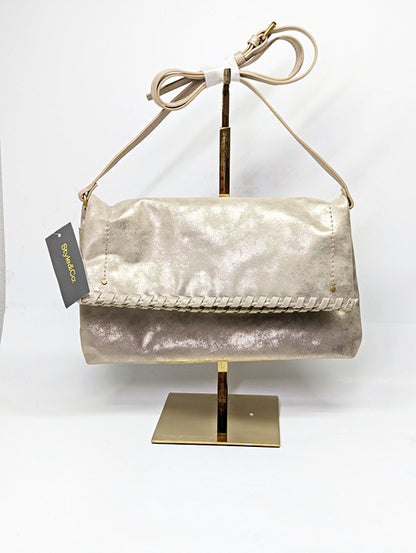 Style & Co Women's Whipstitch East West Flap Crossbody in Metallic (MSRP $80)